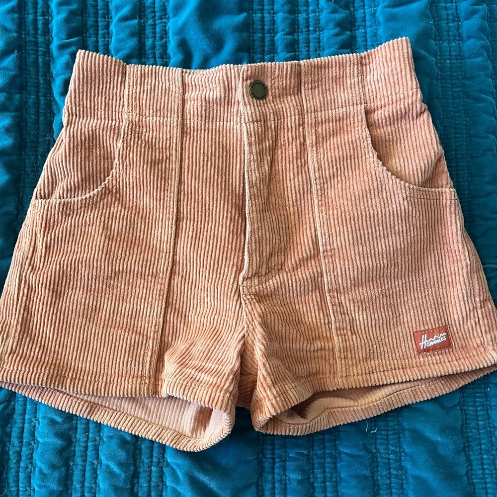 Hammies High Waist Corduroy Shorts - Rust
